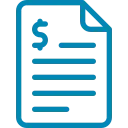 ícone emissão de notas e boletos