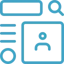 ícone Interface visual e intuitiva